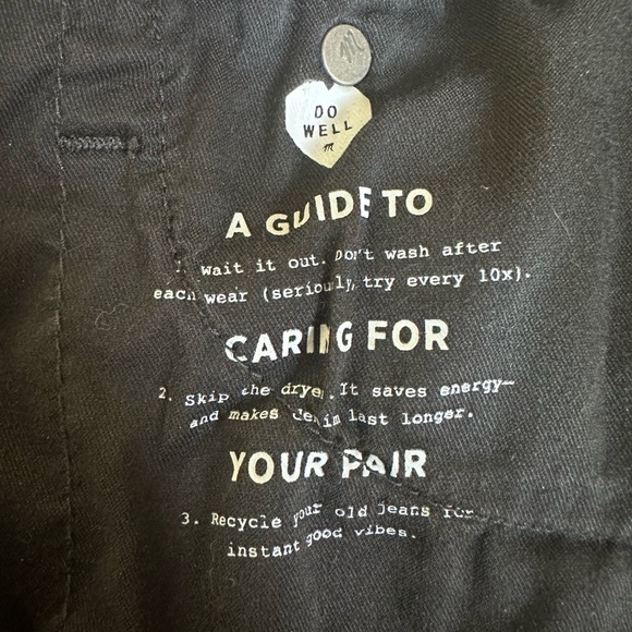 Madewell Cali Demi boot jeans size 25 frayed hem black crop - Picture 8 of 9